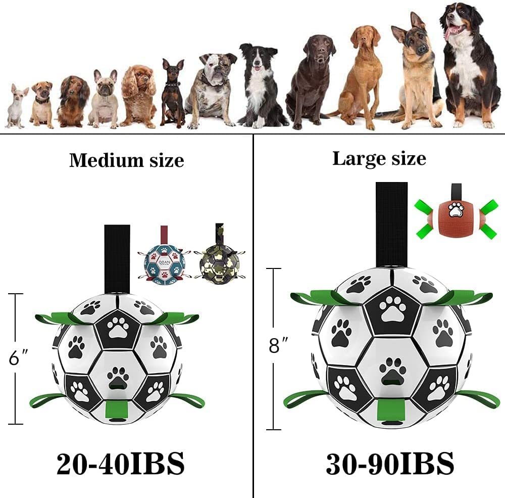Interactive Dog Soccer Ball – Durable Outdoor Toy for Medium & Large Dogs