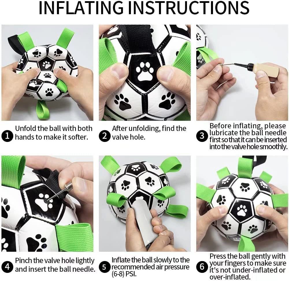 Interactive Dog Soccer Ball – Durable Outdoor Toy for Medium & Large Dogs