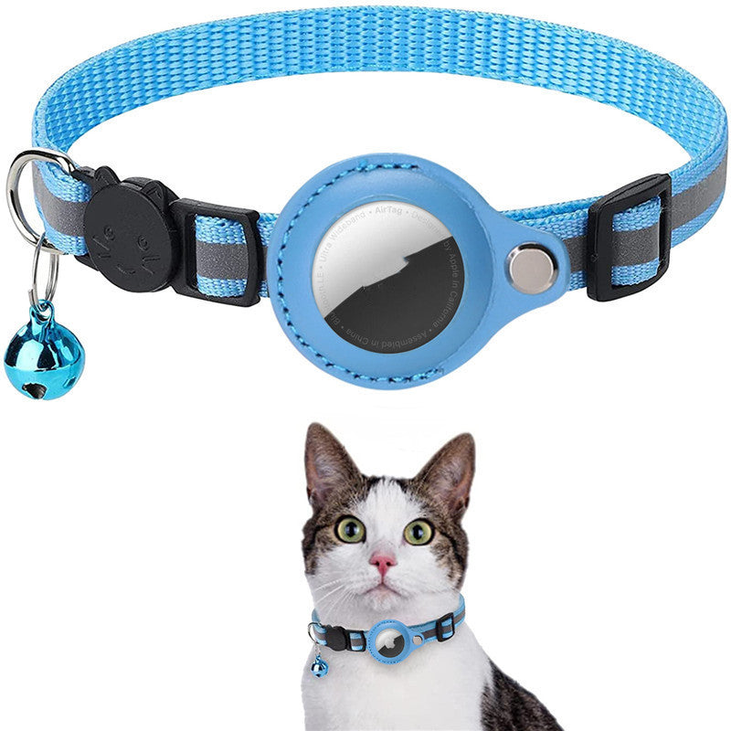 Reflective Waterproof AirTag Collar Holder Case – Protective Nylon Cover for Dog, Cat, Puppy, Kitten