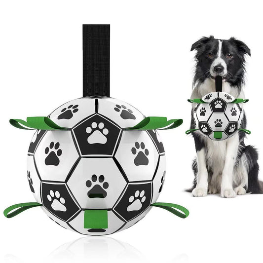 Interactive Dog Soccer Ball – Durable Outdoor Toy for Medium & Large Dogs