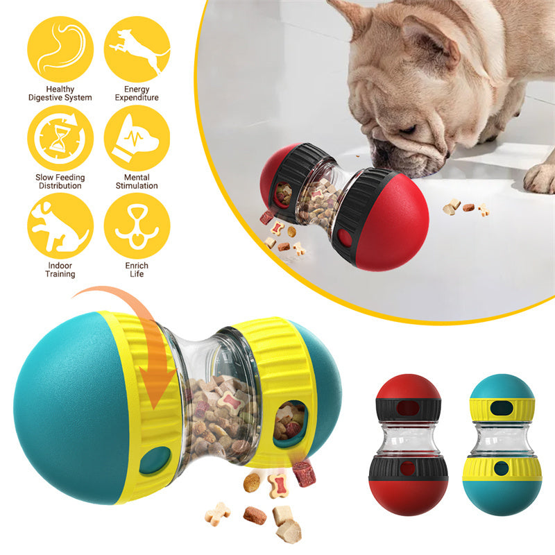 Interactive Food Dispensing Dog Toy – Slow Feeder Puzzle Ball for Mental Stimulation