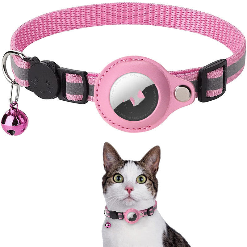 Reflective Waterproof AirTag Collar Holder Case – Protective Nylon Cover for Dog, Cat, Puppy, Kitten
