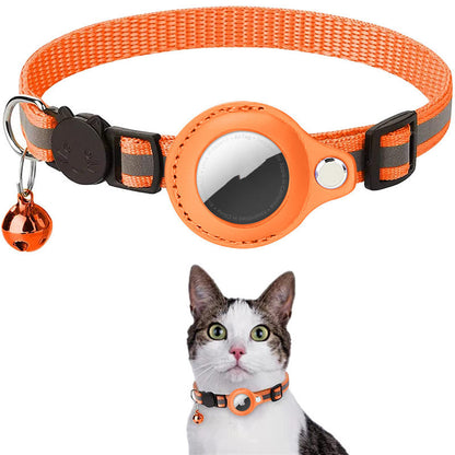 Reflective Waterproof AirTag Collar Holder Case – Protective Nylon Cover for Dog, Cat, Puppy, Kitten