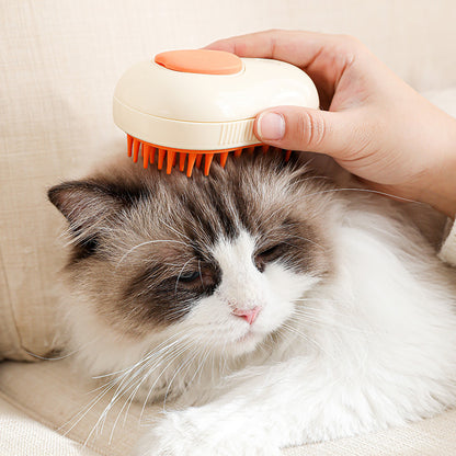 Steam Cat Brush – Self-Cleaning Pet Grooming Comb for Cats & Dogs Avocado Design