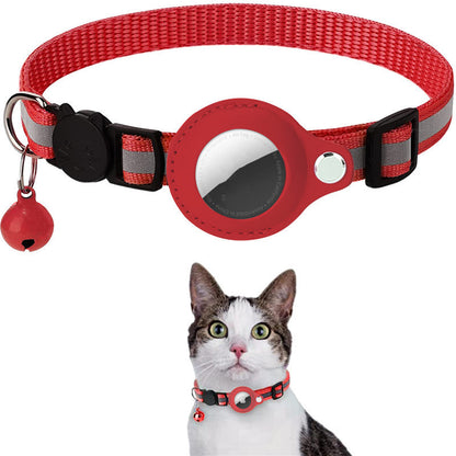 Reflective Waterproof AirTag Collar Holder Case – Protective Nylon Cover for Dog, Cat, Puppy, Kitten