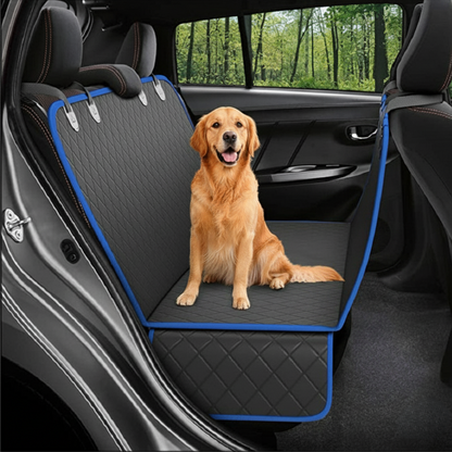Dog Car Seat Cover with Mesh Window – Pet Hammock & Safety Protector for Rear Seats | Zipper, Pocket & Travel-Friendly Design