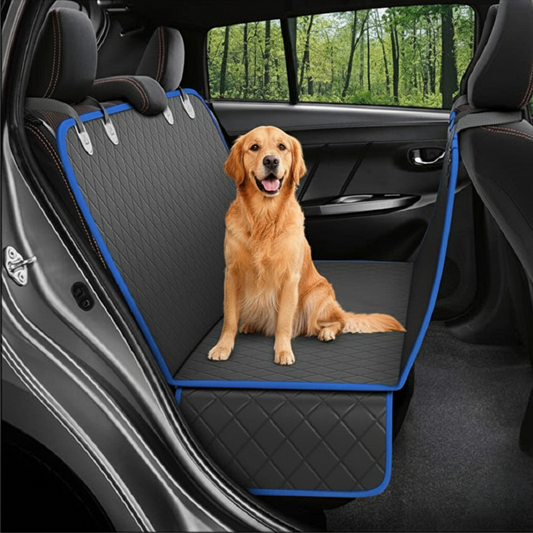 Dog Car Seat Cover with Mesh Window – Pet Hammock & Safety Protector for Rear Seats | Zipper, Pocket & Travel-Friendly Design
