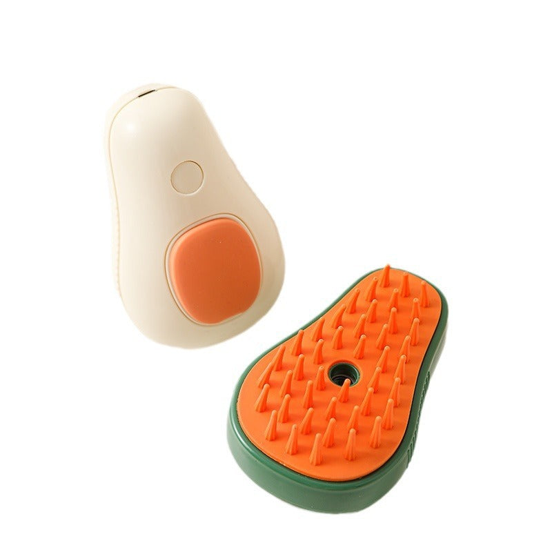 Steam Cat Brush – Self-Cleaning Pet Grooming Comb for Cats & Dogs Avocado Design